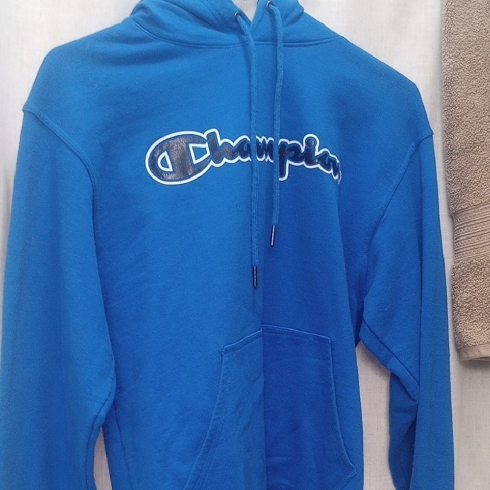 Champion Blue Hoodie Me And Small Pretty